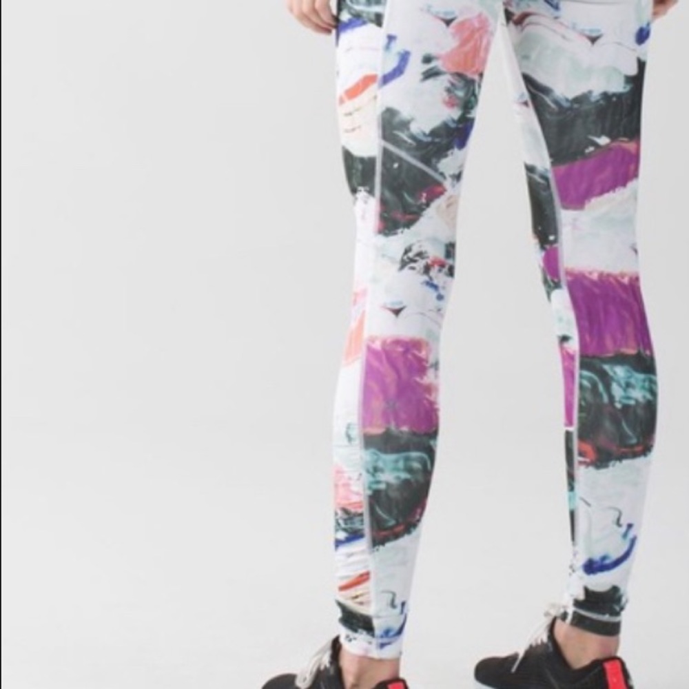 Lululemon multicolour marbled full length leggings size 2
